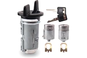 LLYZFED Ignition Switch Lock Cylinder & Door Lock Cylinder Set Compatible with Chevy GMC C1500/C2500/C3500 K1500/K2500/K3500 Full Size Pickup 1988-1994, Replace# 924-791 12300443 D1414B, 701400 LC1430 LC1428