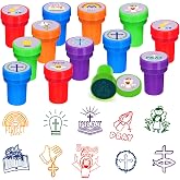 Cinrobiye 24 Pcs Christian Stampers Party Favor Set, Cute Bible Verse Stamps for Kids Sunday School, Church Classroom Rewards, Faith Based Gifts, Goody Bag Fillers, Religious Party Supplies