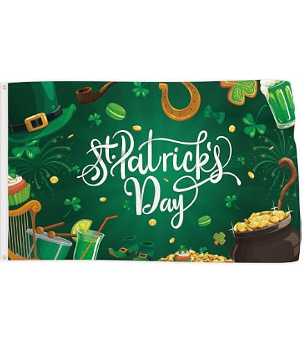 St. Patrick's Day' Green Parade Flag – Flags Ireland Prospect Design St. Patrick's Day' Green Parade Flag – Flags Ireland Prospect Design