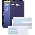Columbian #9 Security Envelopes, 500/Box, Double Window, 3-7/8" x 8-7/8", Redi-Seal Self Seal, For Invoices & QuickBooks Statements, White (COLO181)
