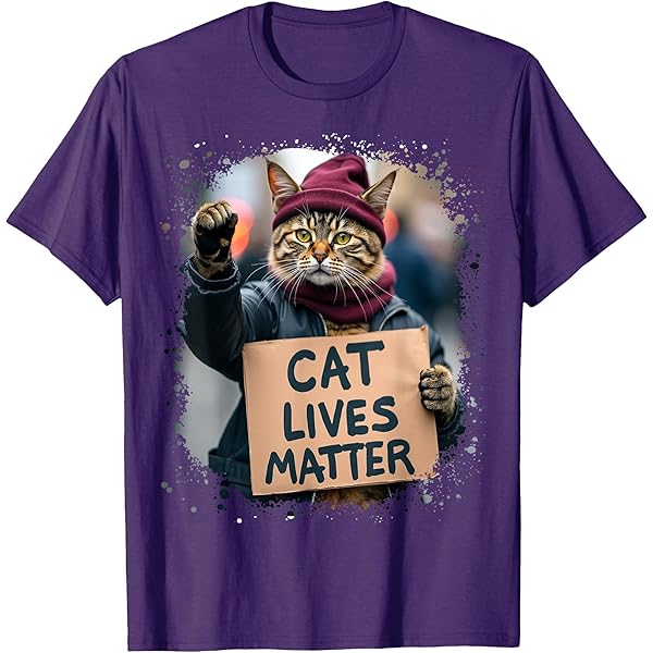 Big & Tall Funny 'Cat Lives Matter' T-Shirt - Sizes Up To 6XL & Tall 9 thumbnail image