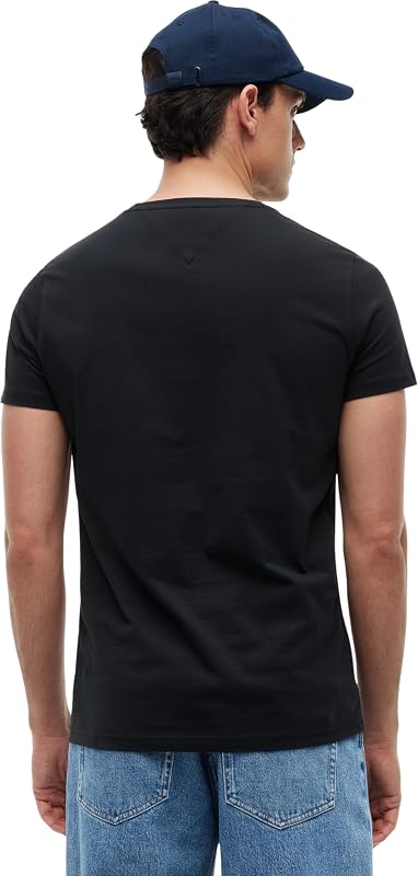 Tjm Xslim Jersey Tee Dm0dm04411, Maglietta a Maniche Corte Uomo, Nero (Tommy Black), M