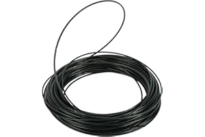 YaeGoo Stainless Steel 304 Black Wire Rope Vinyl Coated7x7 Strand Core1/16" Wire Rope3/32" Coated OD100FT326 lbs Breaking Str