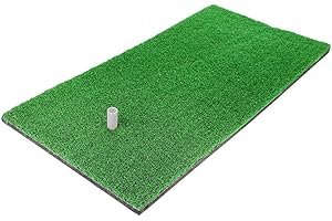 BETTGOLF 12x24 Golf Mat, Practice Hitting Mat with Rubber Tee Holder - Realistic Grass Putting Turf for Outdoor & Indoor Use