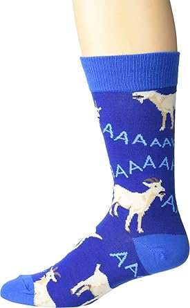 Socksmith Screaming Goats Blue 10 13 Men S Shoe Sizes 7 12 5 At Amazon Men S Clothing Store