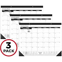 Ospelelf 2025-2026 Desk Calendar – 12"x17" Monthly Planner Pad With Protective Cover, 18 Months, Blue