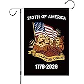 Years American Garden Flag, 17.7x11.8in/45x30cm of America Banner 1776-2026 USA Anniversary Patriotic Banner Double-Sided Design for Outside Porch Courtyard Lawn Garden