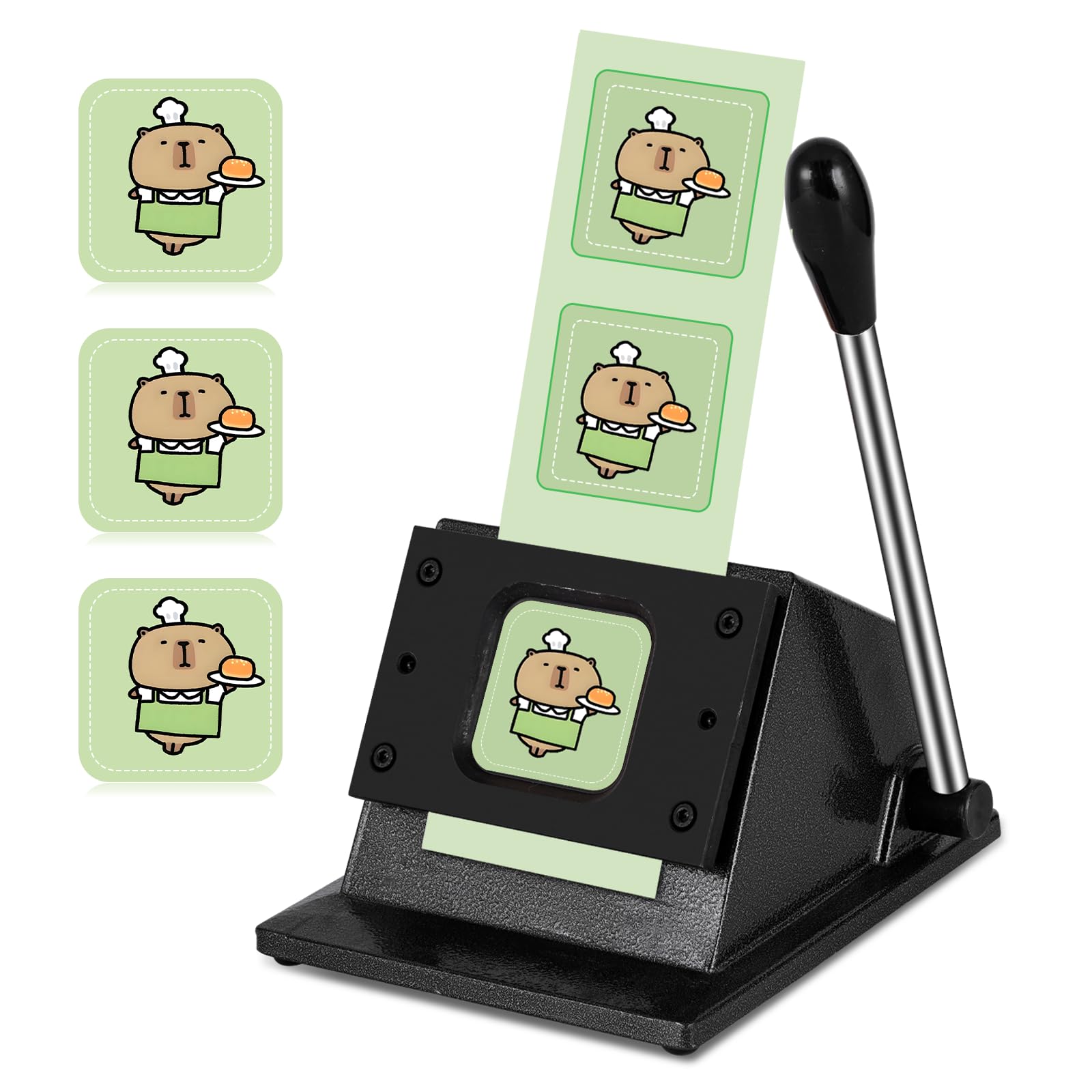 Photo 1 of Fridge Magnet Paper Cutter 2'' x 2'' Square Magnet Button Cutter 2.402” Square Paper Cutter Punch for Fridge Magnets Pin Badge Making DIY Craft