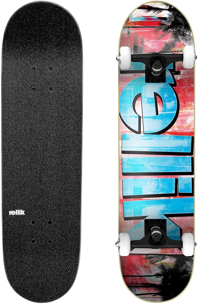 Rellik Complete Skateboard 7.625 komplett Board ideal auch für Anfänger