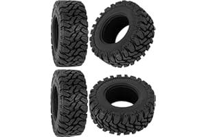 RcarmubWow RC 1.2in Beadlock Tires 62 * 24mm for 1/18 Trx4m,1/24 SCX24 FCX24 RC Crawler Car,1.2in Tires Soft Sticky Rubber Tires,4PCS(Style B)
