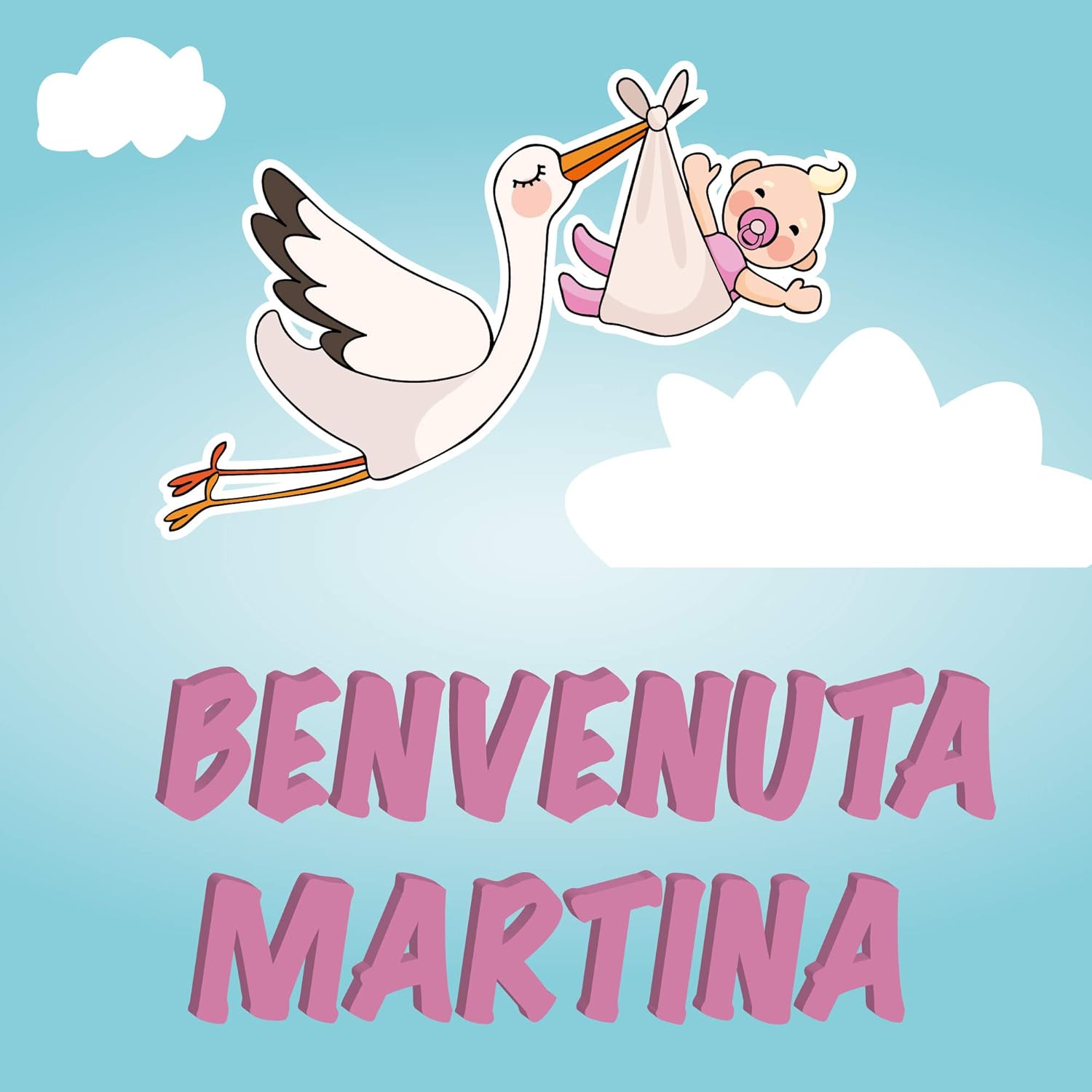 Benvenuta Martina Striscione Banner Per Nascita Bambina Telo In Pvc Formato 100x100cm Amazon It Giochi E Giocattoli