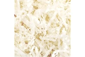 TCAIRG Crinkle Cut Paper Shred Filler (1 LB) for Gift Wrapping and Basket Filling - Creamy White Shredded Paper for Gift Box, Box Confetti Shredded, Box Stuffing