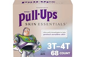 Pull-Ups Boys' Skin Essentials Potty Training Pants, Training Underwear, 3T-4T (32-40 lbs), 68 Ct