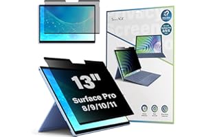 SenseAGE - Magnetic Privacy Screen Protector for Surface Pro 13 Inch (11,10, 9, 8), Anti-Blue Light, Glare and Removable Privacy Filter, Laptop Screen Accessory For Surface, Surface Pro Accessory