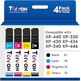 Torvon Tovon Remanufactured Replacement for Epson 288 Ink Cartridges | Compatible with Expression XP-440 XP-330 XP-430 XP-434 XP-340 XP-446 Printer(4 Pack, Black, Cyan, Magenta, Yellow)