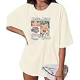 Book Shirts for Women Oversized Born to Read Vintage Bookish Shirt Funny Teacher Tees Book Lover Short Sleeve Tops