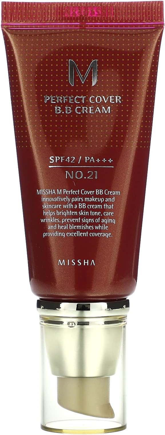 MISSHA M Perfect Cover BB Cream Care 21 Light Beige 50ml Foundation Hydrating