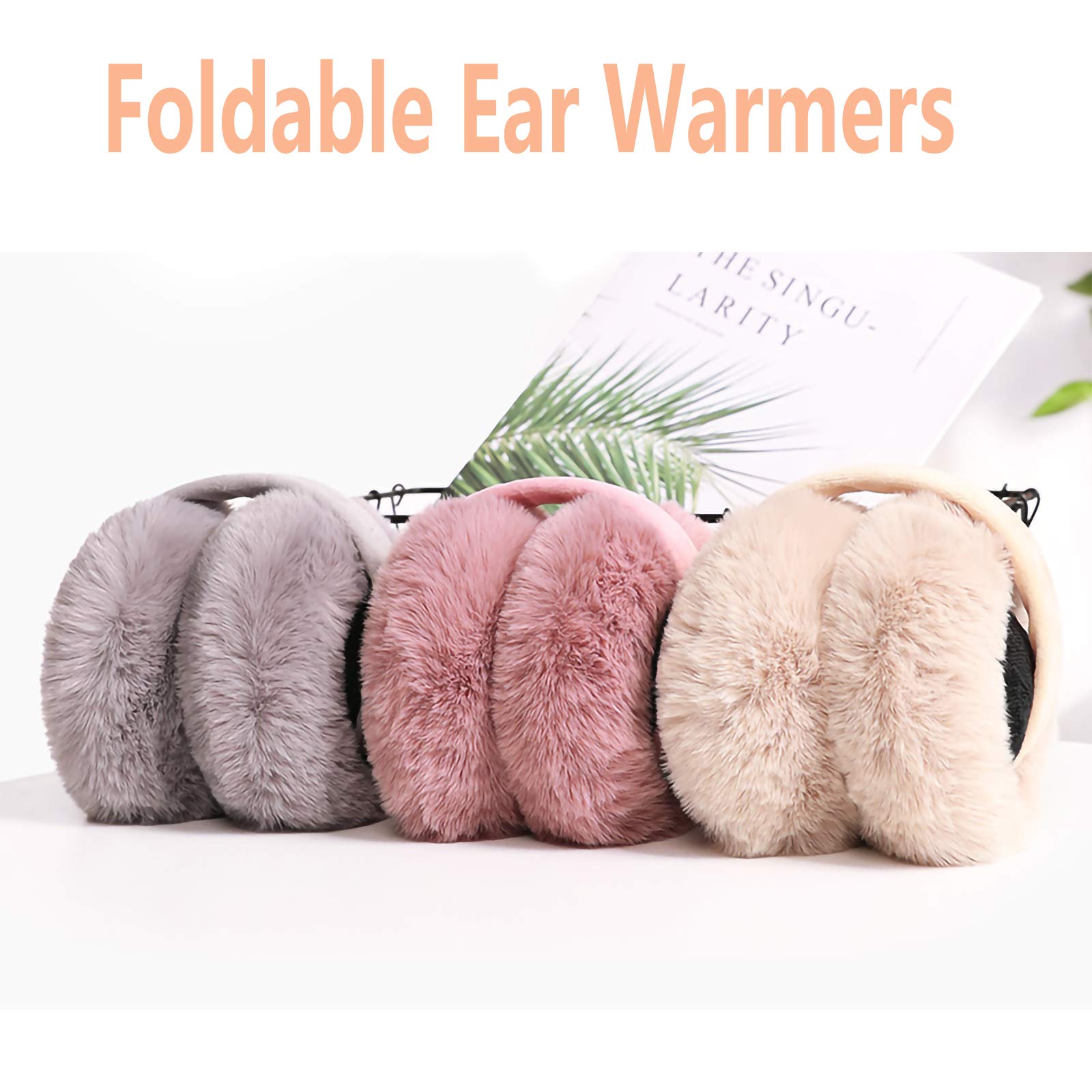 LCXSHYE Winter Ear muffs Faux Fur Warm Earmuffs Cute Foldable Outdoor Ear Warmers For Women Girls