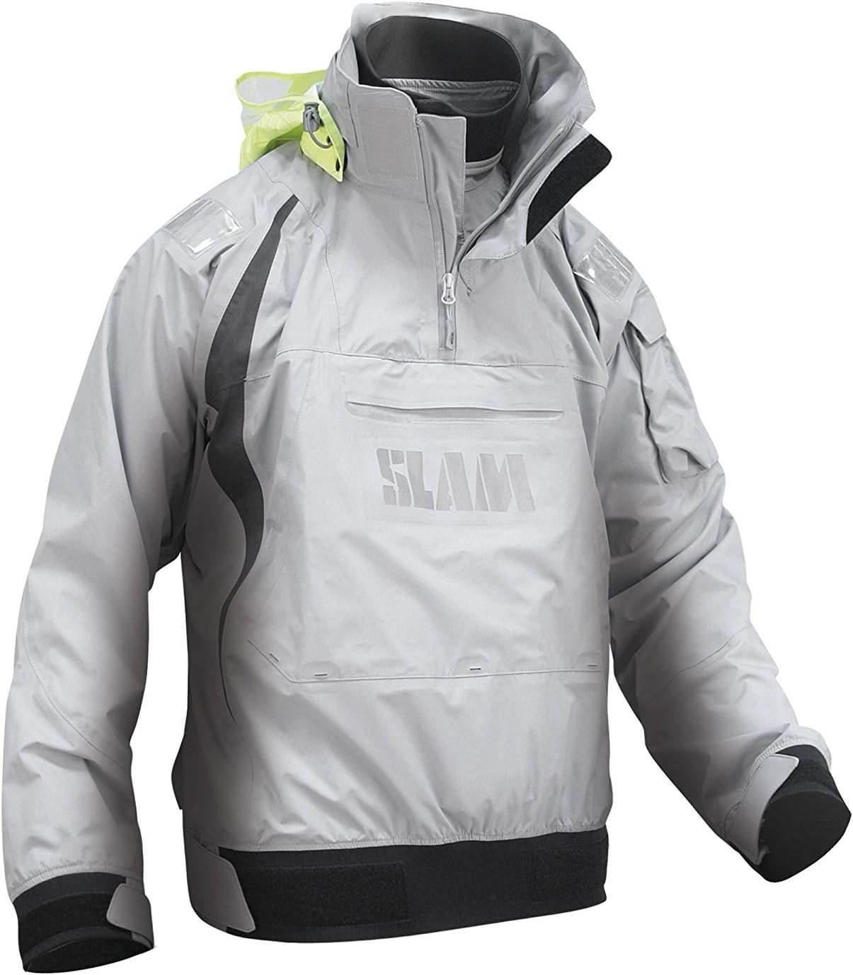 SLAM Force 4 Spray Top Men's 25.000mm Waterproof Light Grey 3-LAYER NYLON RIPSTOP Double collar with double closure