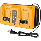 Mewryytuo Rapid Charger Station 2 Port for Dewalt 20V Max Battery, Multi Tools Super Fast Charger Station Replacement for Dewalt 20V Chargers, Fast Charging for DCB205, DCB184, DCB240, DCB230 and More