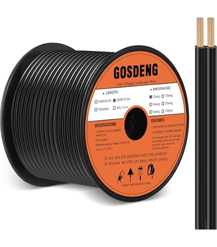 Paige Electric 100 Feet 12-2 Wire Cable for Low Voltage Lighting