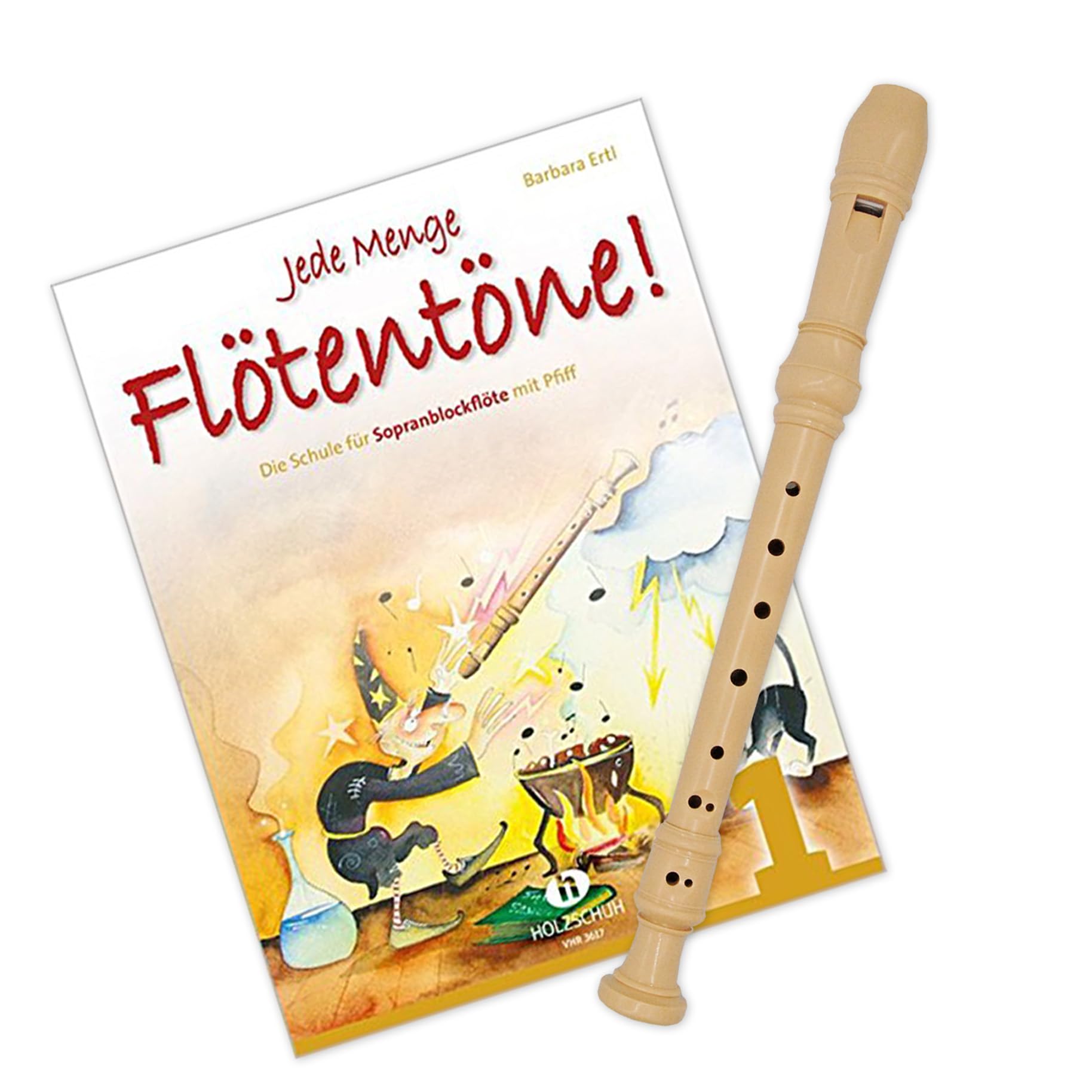 Tuyama TFS-08D Recorder (German Handle System) + Music Book "Every Menge Flutentöne" (Volume 1) - Starter Set The Proven Bundle for Beginners ISBN 9783920470962 VHR 3617