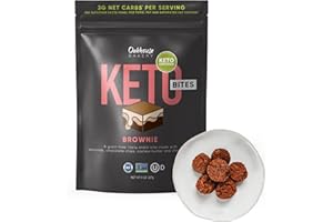 Keto Snack Brownie Bites by Oakhouse Bakery, 8oz, Low Carb, Gluten-Free Snack, Grain-Free