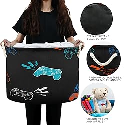 YETTASBIN Gamer Elements Cotton Rope Basket Large
