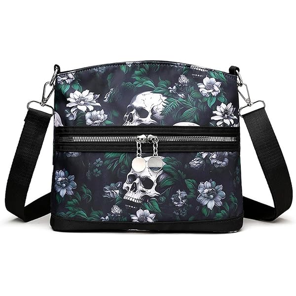 Gray Concealed Sugar Skull Western Backpack Set Amazon.com: Texas West Large Sugar Skull Day of the Dead  main image 4