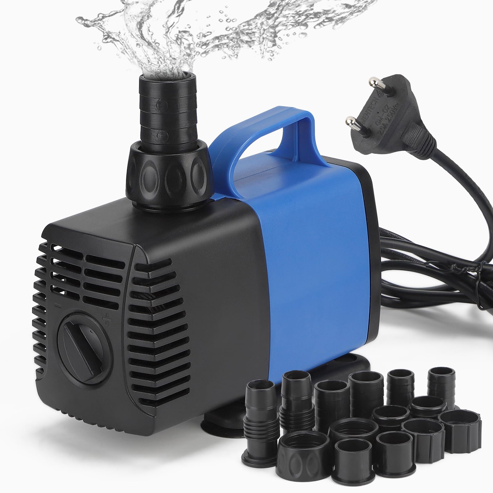 DBREAKS Pond Pump Filter Pump 3500L/H Water Pump Stream Pump with 5 Nozzles Aquarium Pump for Fountain Aquarium Pump 35 W Fountain Pump Pond Fountain Pump