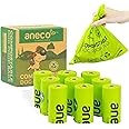 ANECO 100% Certified Home Compostable Dog Poop Bags (135 Count/9 Rolls), Large Poop Bags for Dogs & Cats, Extra Strong & Leak-proof Pet Waste Bags, California