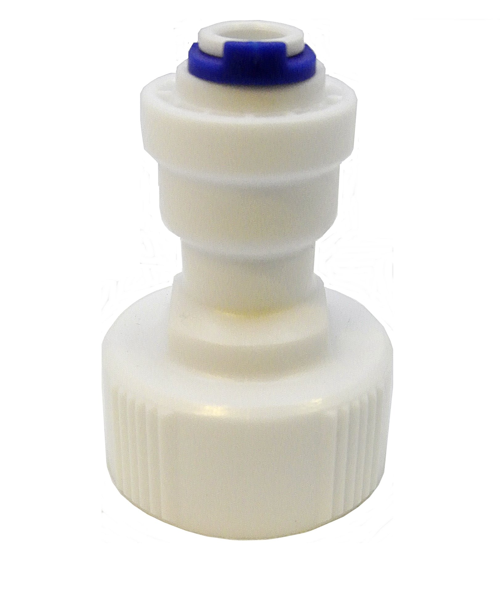 Finerfilters 3/4" bsp to 1/4" Pushfit Connector - Feed Water Connection Fitting - (Fridge Freezer water filter plumbing fitting or any water system with 1/4" lldpe water pipe)