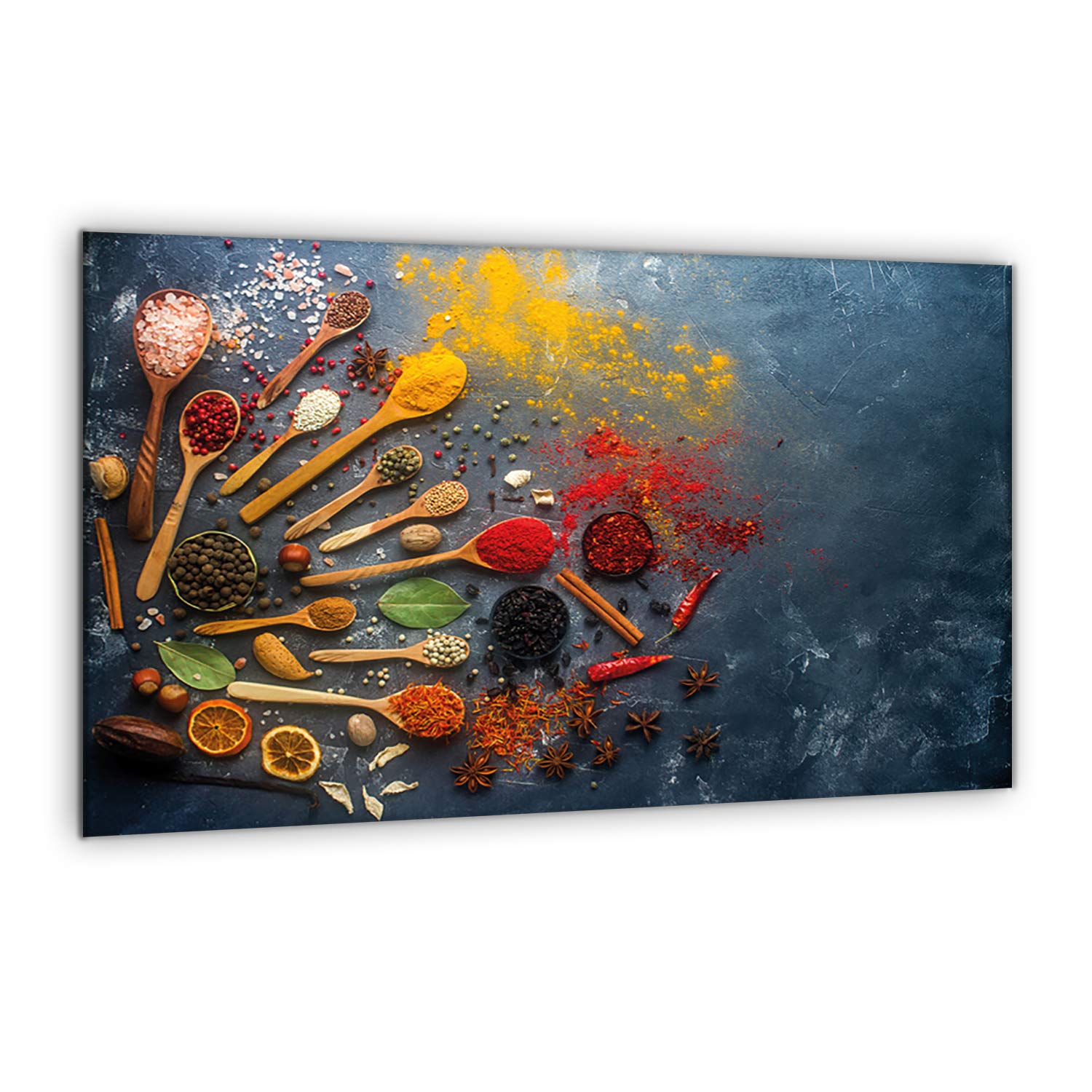 Set 2 Taglieri In Vetro Temperato 40x52 Cm Con Stampe 'Erbe Del Legno' - Antigraffio, Resistente Al Calore Con Piedini Antiscivolo