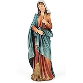 BC Catholic Kitchen Madonna Statue, Blessed Virgin Mary Figure, Devoution Home Décor, Religious Gift 13.4" H, Handmade by Buildclassic