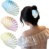Jimmidy Beach Style Shell Claw Hair Clip 3Pc,Suitable for Thick Hair Women Alligator Clips