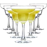 CYUFU Margarita Glasses Set of 7, Classic Clear Cocktail Glasses Set for Espresso Martini, Cosmopolitan, Manhattan, Housewarming, Engagement Party Gift, 10 Ounce Capacity