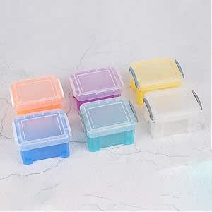 Wohlstand 6 Mini Cajas de Plástico Apilables para Almacenar ...