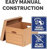 BANKERS BOX 10 Multi-Use Storage Box with Lids Brown W32.5xH28.5xD39cm view 2