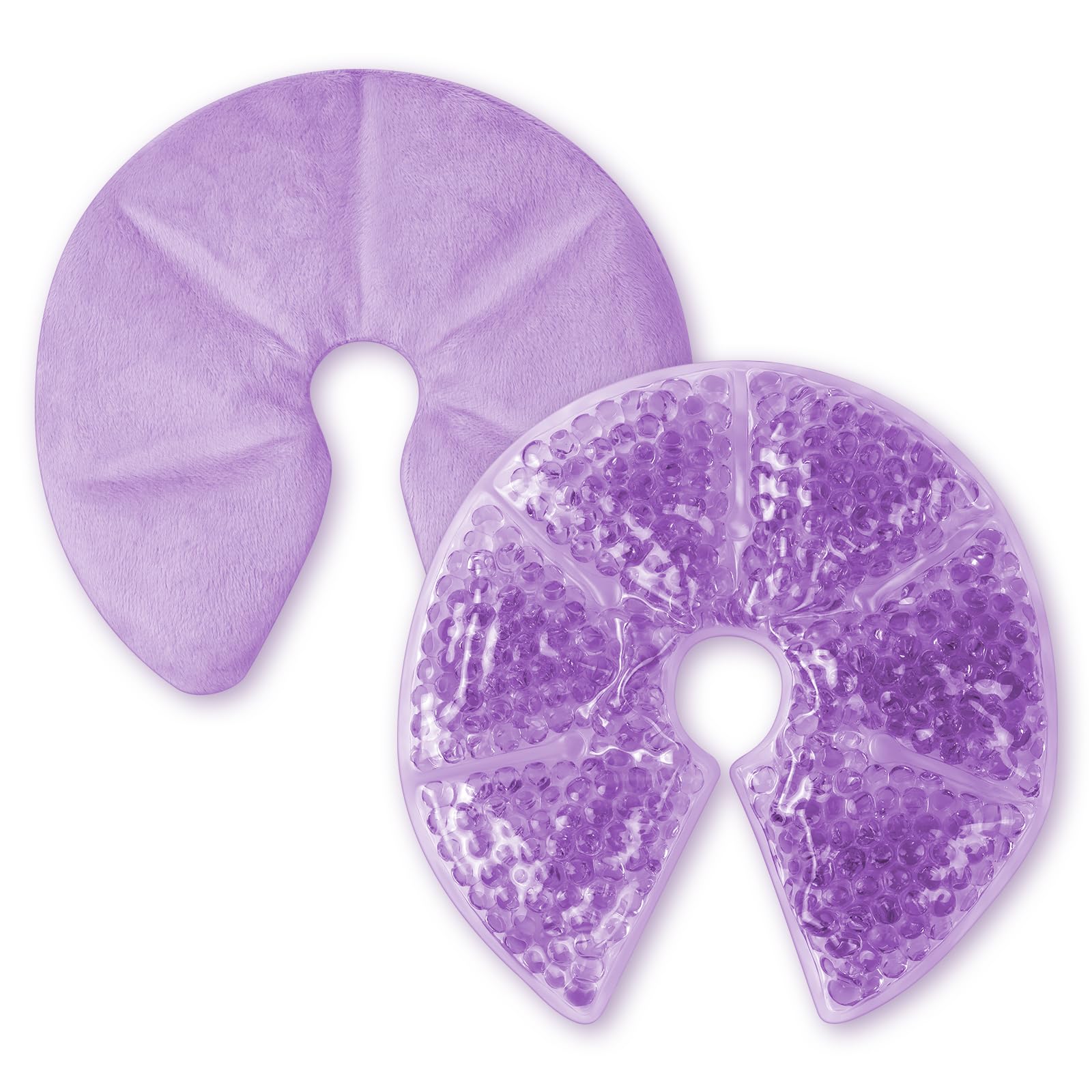 AOGOE 3-in-1 Breast Cooling Gel Pads, 2 Pack Hot & Cold Breastfeeding Gel Pads, Breast Feeding Essentials Reusable Gel Cooling Pad, Postpartum Essentials, for Nursing & Nipples Pain Relief, Mastitis