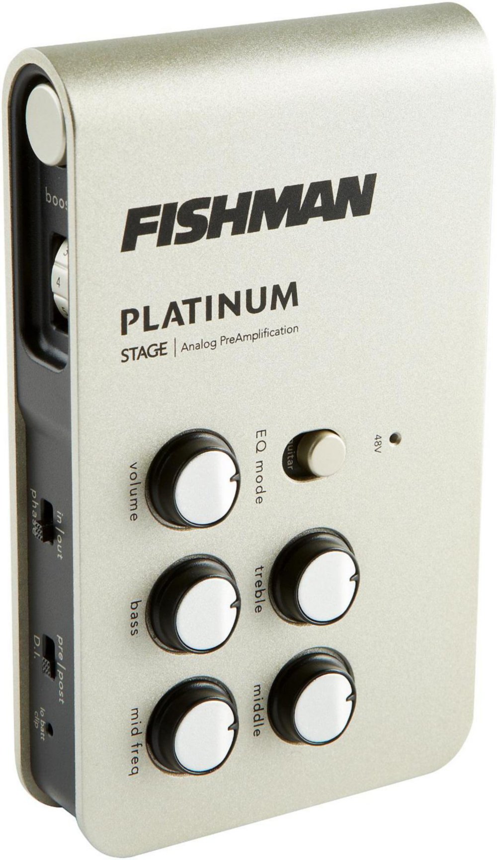 Fishman Gitarrenvorverstärker Platinum Stage - Analoger Vorverstärker für Gitarre - Black