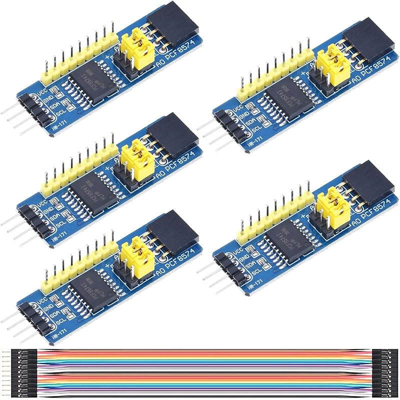 Youmile 5x PCF8574 I2C IO Expansion Board Module w/ DuPont Cable for Arduino Pi