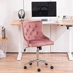 VINGLI Velvet Office Chair - Modern Upholstered