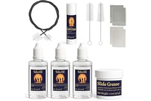 INNOVAYOU Trumpet Cleaning Kit, Clean and Care Horn, Trumpet Valve Oil Kit with Valve Oil, Slide Grease, Cork Grease, Cleanin