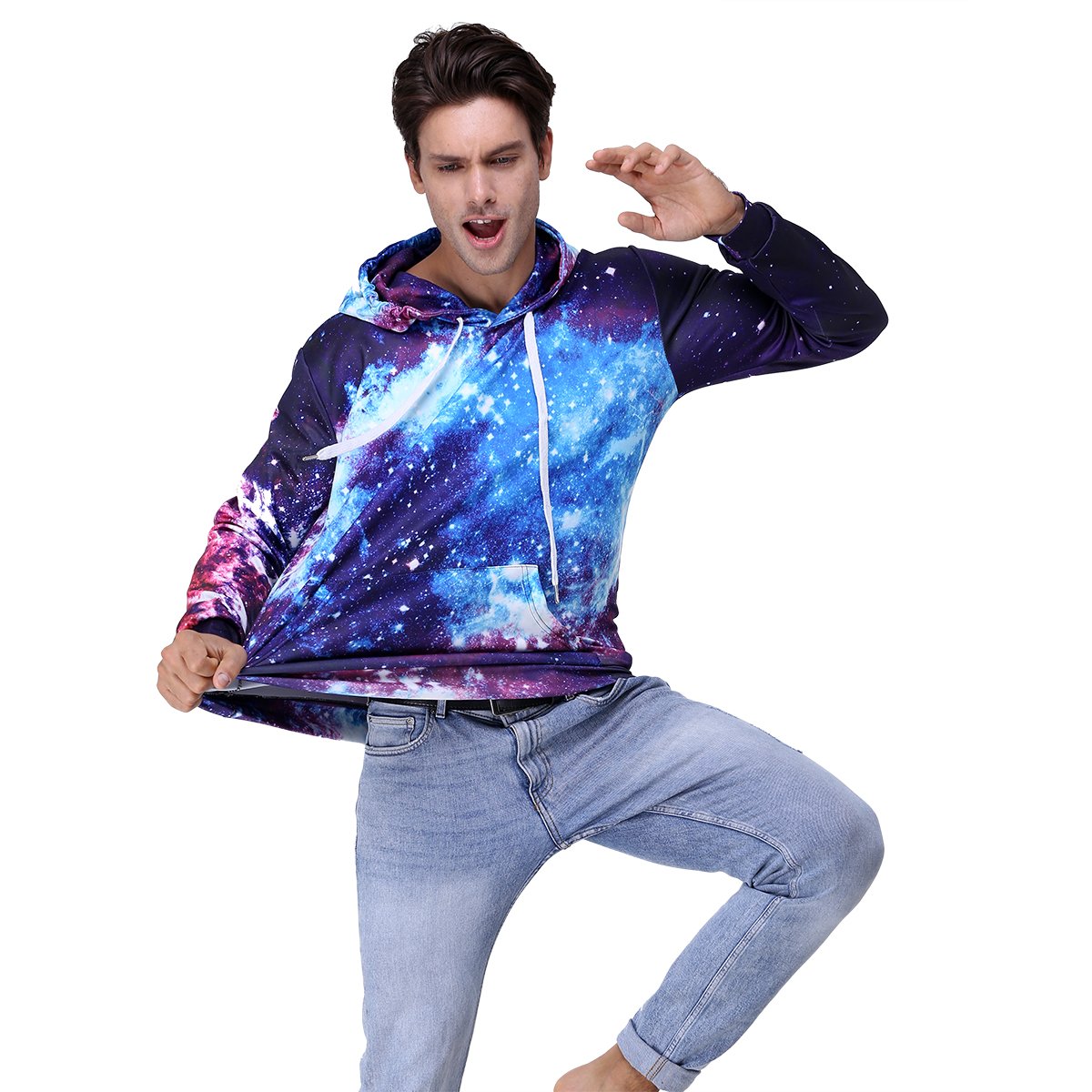 Youvimi Unisex 3d Printed Drawstring Pockets Pullover Sweatshirt Hoodie Hooded Sweatshirt