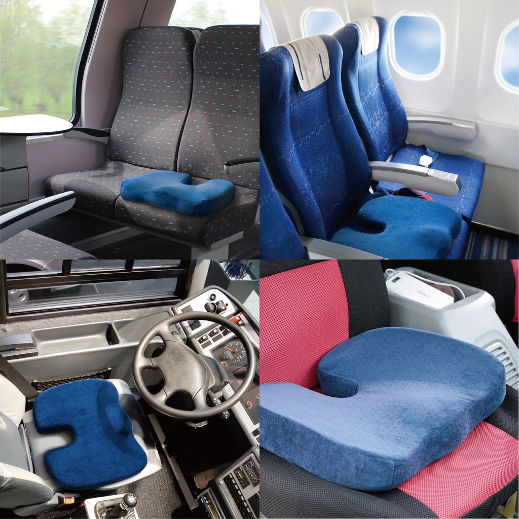 ChiroDoc Coccyx Seat Cushion with Removable Heating Pad - Powered by AC Wall Adapter - Perfect For Coccyx & Tailbone Pain Relief (Sciatica) - Reduce Lower Back Pain From Sitting All Day