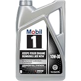 Mobil 1 Advanced Full Synthetic Motor Oil 10W-30, 5 Quart | 10,000-Mile Protection | Triple Action Formula | Friction Reduction