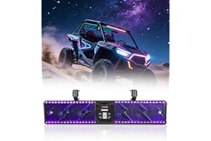 StarknightMT UTV Sound Bar 26 Inch, Bluetooth Soundbars for Golf Cart with Lightning RGB Light IP65 Waterproof ATV Soundbar S