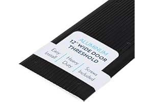 TRADEMARK HARDWARE Door Threshold Aluminum Threshold Strip - Exterior Door Threshold for Doorways & Commercial Use - 12 Inch Extra Wide Aluminum Door Saddle - Black, 12 x 48 Inches.