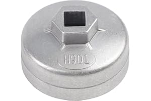14-Flute 64mm Oil Filter Wrench, 3/8" Drive Aluminum Cap Remover Tool for Toyota Corolla Prius RAV4 Camry Lexus Scion 2005-20