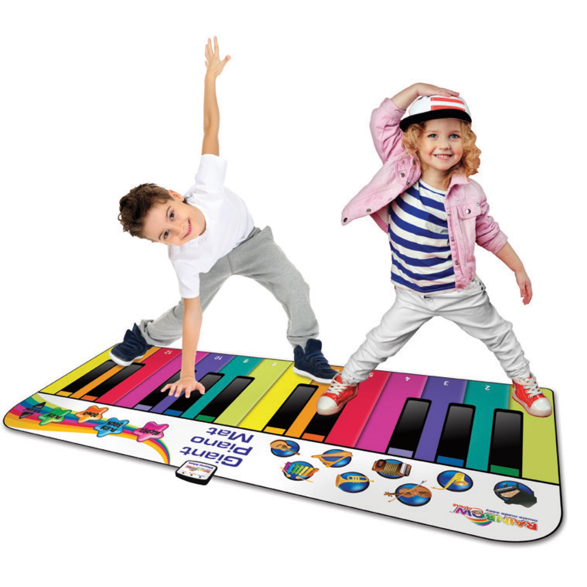 Kids Giant Floor Piano Mat (6ft), Premium Musical Piano Mat Kids Toys with 24 Keys, 10 Built in Songs, Instrument Sounds, Record & Playback, Song Booklet, Perfect for Children Early Development
